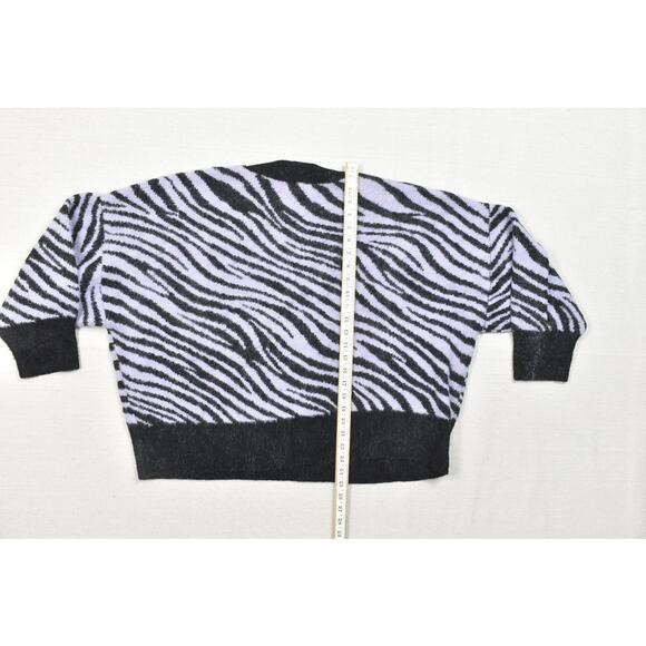 Torrid Women's Plus Size 4 Zebra Pattern Sweater Pullover Mohair Feel - Picture 4 of 8